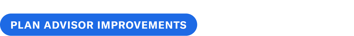 Plan Advisor Improvements Banner